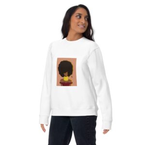 Afro ArtbyP White Sweatshirt