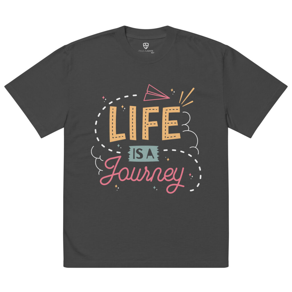 Life Journey Oversized faded t-shirt